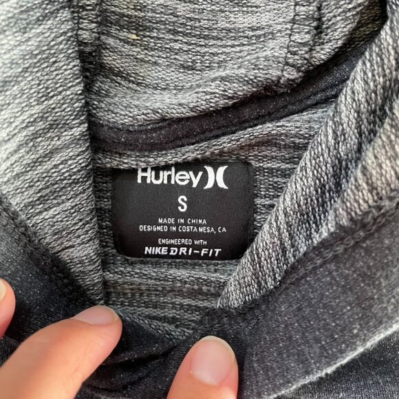 Hurley x Nike Dri-FIT Black Hoodie Sweatshirt Women’s Small Lightweight Pullover - Picture 5 of 8